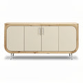 **Modern Wooden Sideboard with Sleek Design and Metal Legs**