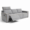 **Modern Reclining Sectional Sofa with Adjustable Headrest and USB Charging Ports**