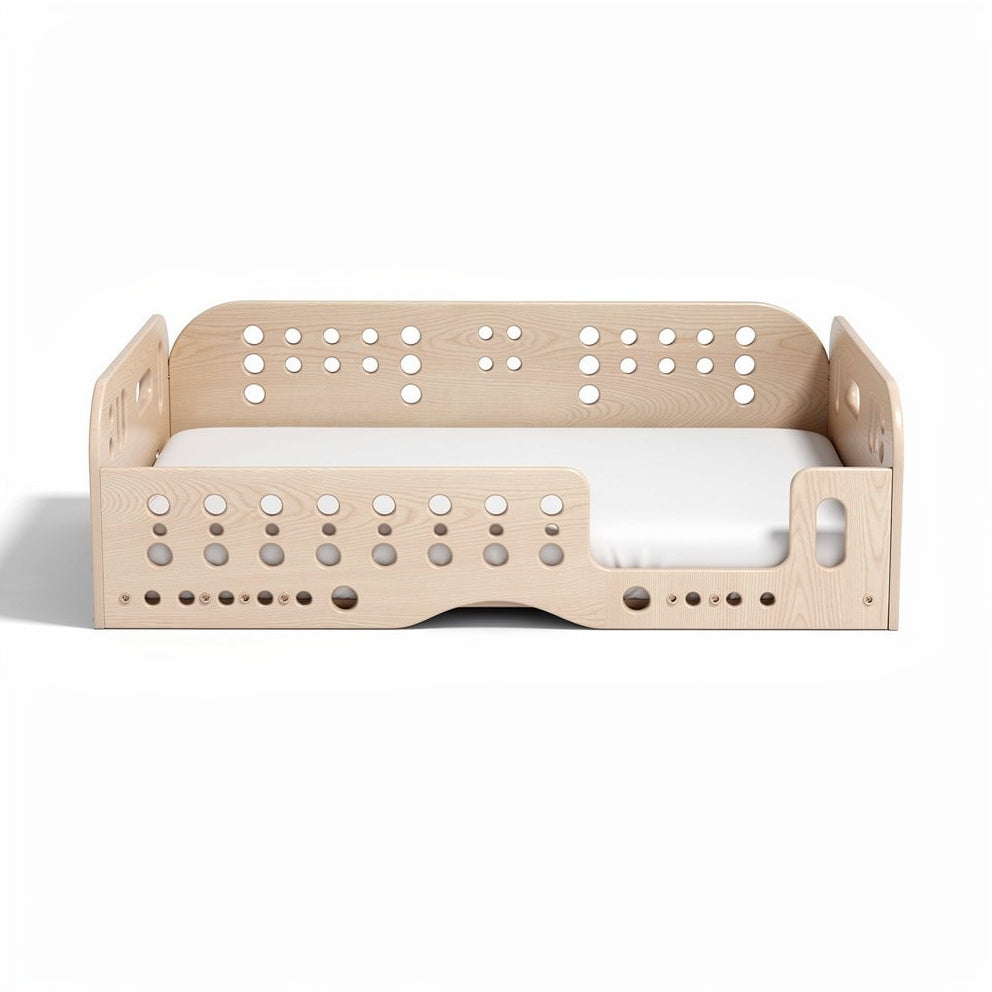 **Technical Title: Modern Children's Bed with Safety Design and Airflow Holes**
