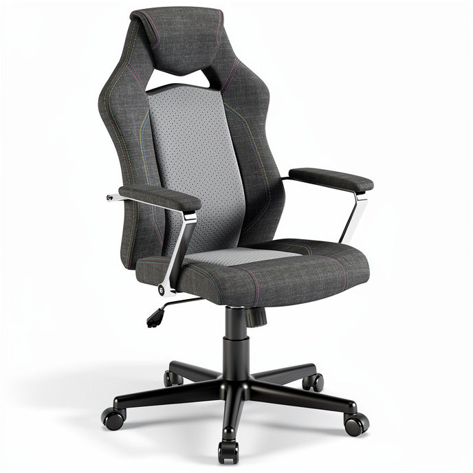 **Ergonomic Gaming Chair with Adjustable Armrests and Height Control**